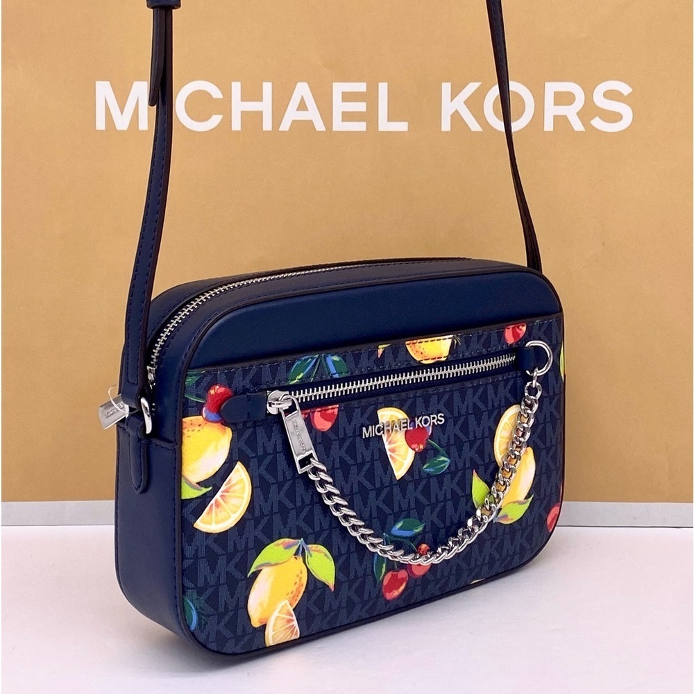 Michael Kors Large EW Zip Chain Crossbody Bag Admiral - Picture 5 of 12